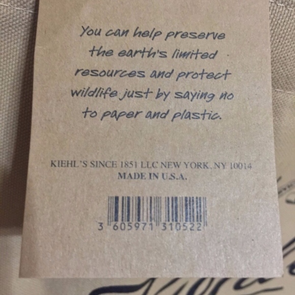 Kiehl's Limited Edition Reusable Tote Canvas Bag - Picture 3 of 4